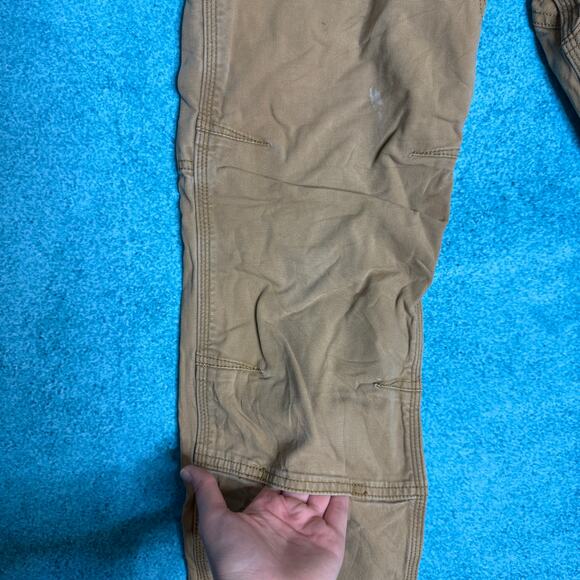 Carhartt Mens 30x30 Tan Double Knee Work Pants Rugged Flex Utility Workwear - Picture 5 of 16